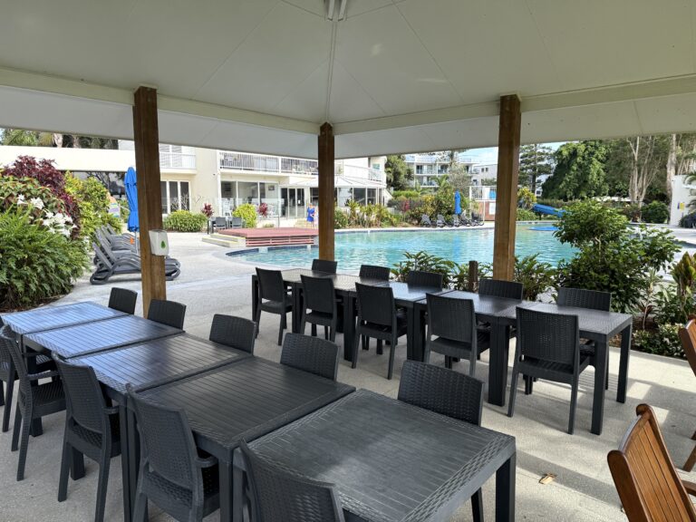 Gemini Resort Swimming pool Seated Covered Space